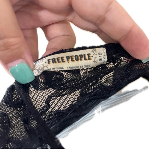 Free People Black ‘Rosette’ Mesh Sheer Tank - Picture 6 of 6